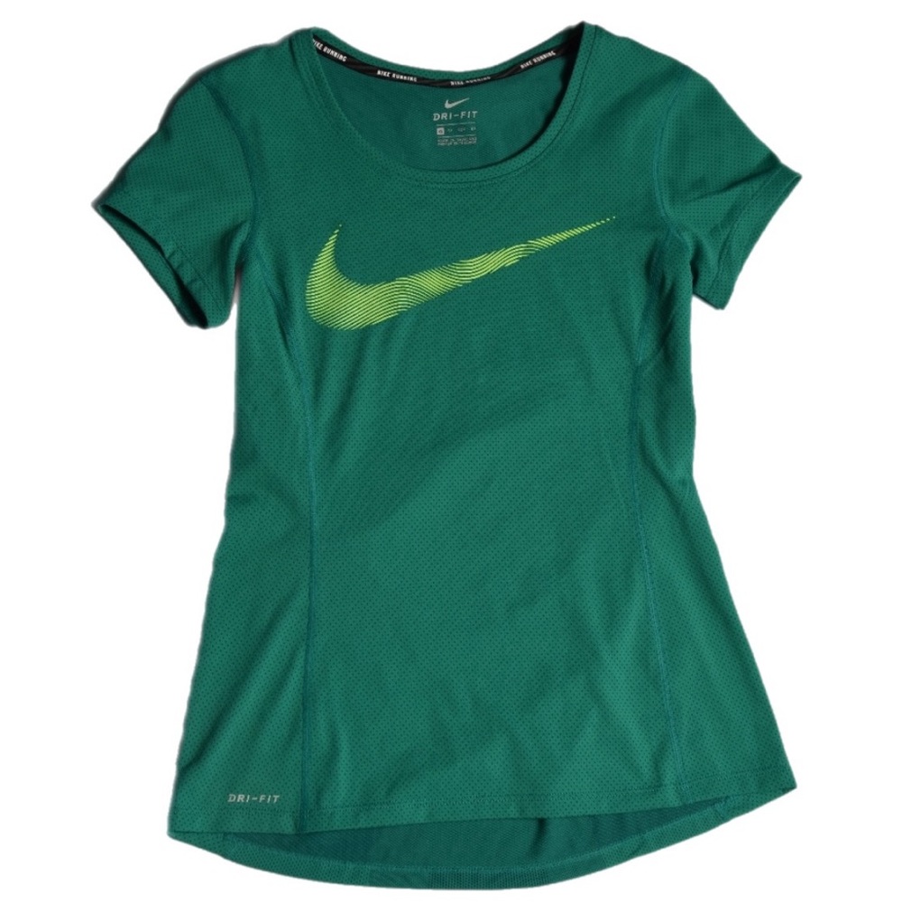 Nike Dri-fit running shirt, XS, green,